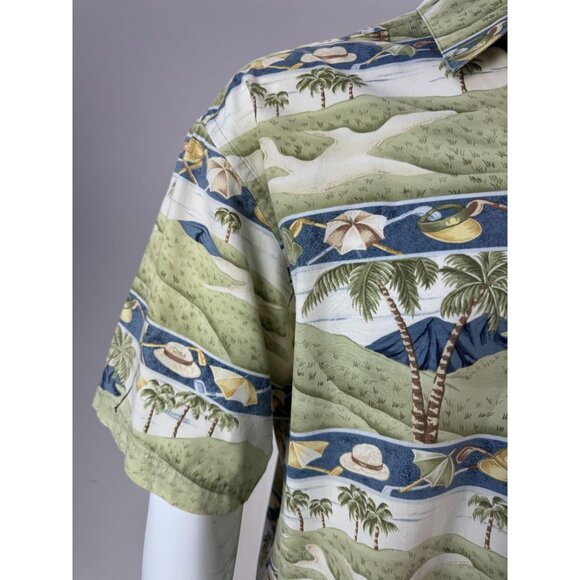 Pierre Cardin Vintage Hawaiian Golf Shirt M Cotton - Picture 12 of 16